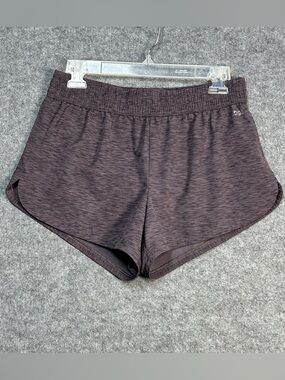 DSG Women's Small Mid-Rise Stride Run Plum Heather Athletic Gym Shorts Lined